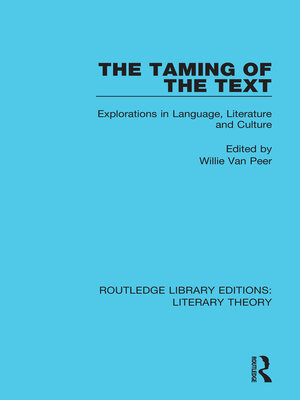 cover image of The Taming of the Text